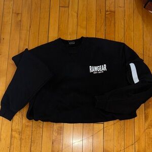 RAWGEAR Black Crewneck Sweatshirt - Men's Logo Pullover